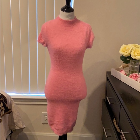 fuzzy bodycon dress